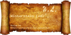 Winterstein Leó névjegykártya
